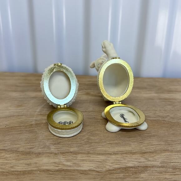 Dept 56 Snowbunnies “Piggyback” and “Tweet Tweet Tweet” trinket box - Picture 5 of 12